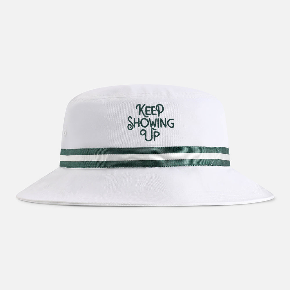 | Color: White w/ Dark Green / White / Dark Green Band