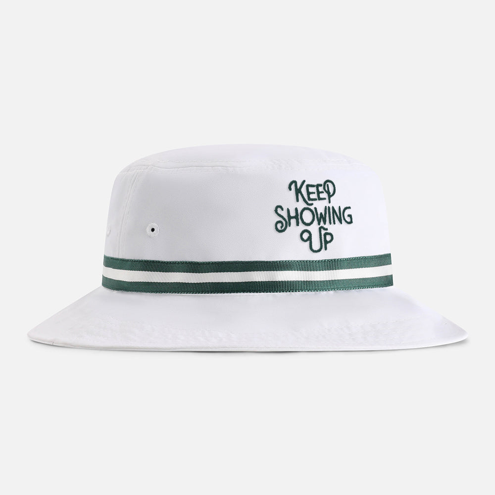 | Color: White w/ Dark Green / White / Dark Green Band