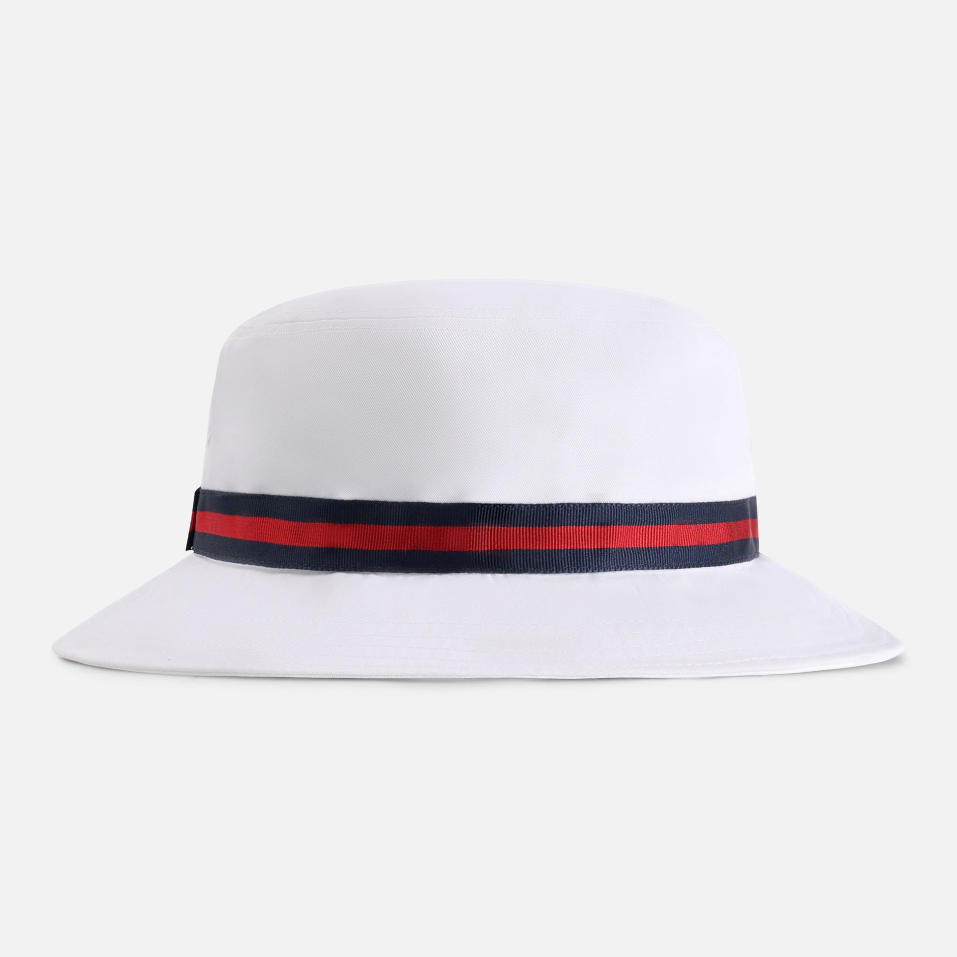 1371P-WWN-5 | Color: White w/ Navy / Red / Navy Band