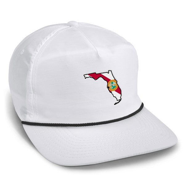 The Florida Flag - Adjustable Performance Rope Cap front