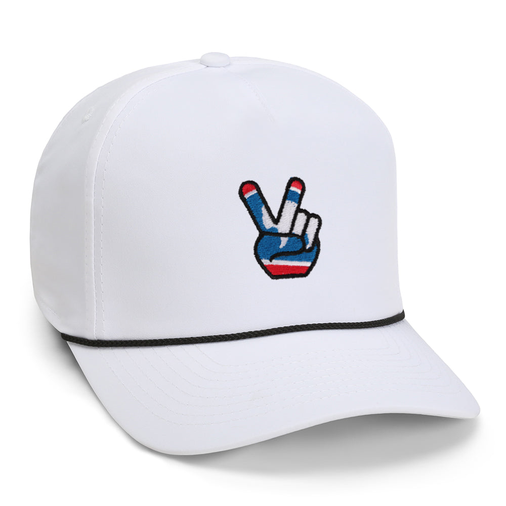 Wyoming Peace Out 5-Panel Performance Rope Hat front