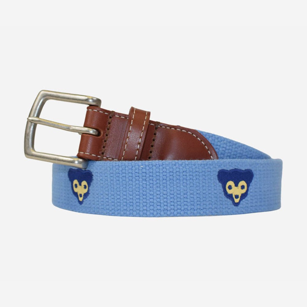 The Peter Millar Chicago Cubs Vintage Bear Belt Azure / 34 (fits 32 inch waist) The Peter Millar Chicago Cubs Vintage Bear Belt Azure / 34 (fits 32 inch waist)