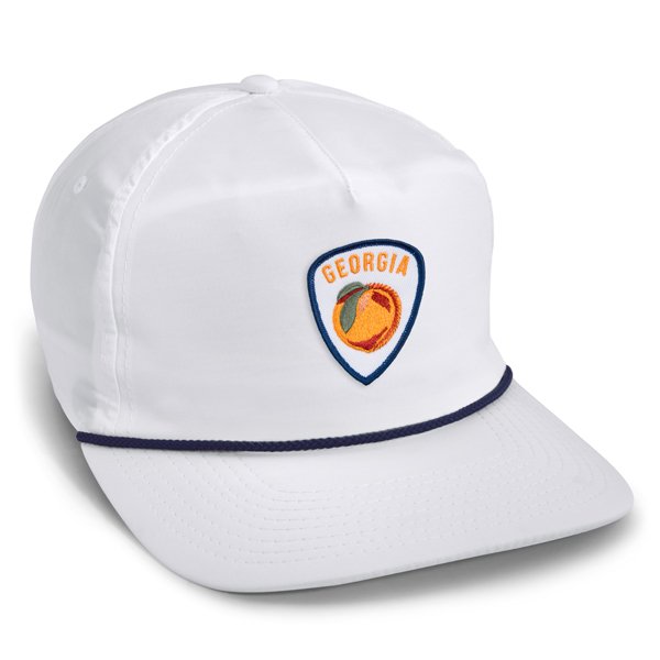 Rope Hat - White (Orange Logo)