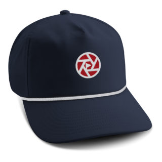 navy performance retro fit rope cap with golf in your state circle logo