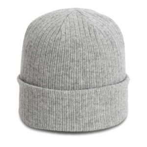 front light grey cashmere wool blend knit hat