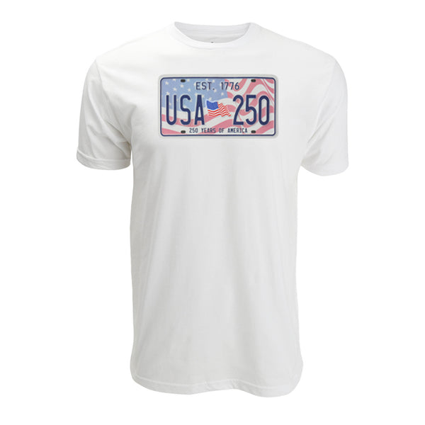 250th Anniversary License Plate Graphic Men's Short Sleeve T-Shirt