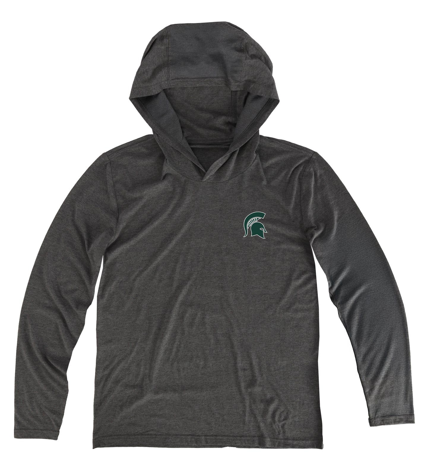 MSU "Spartan Head" Men's Long Sleeve Hooded T-Shirt