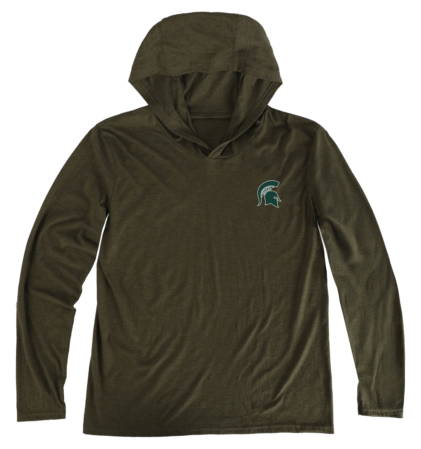 MSU "Spartan Head" Men's Long Sleeve Hooded T-Shirt