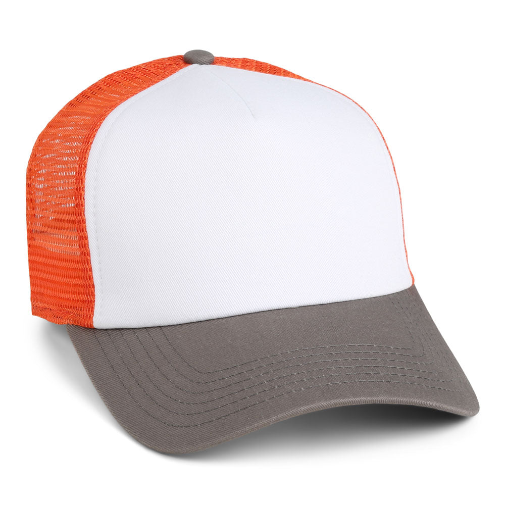 1287_AC9_quarter | Color: White / Charcoal / Orange