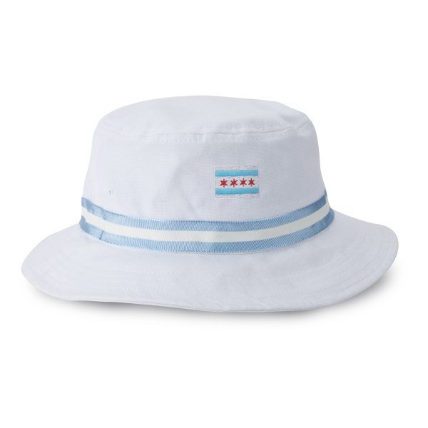 1371-H8B-Chicago | Color: White w/ Light Blue / White / Light Blue Band