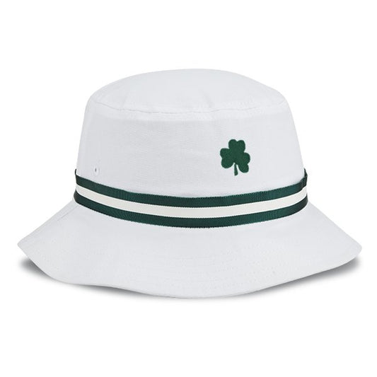 1371-IWD Shamrock | Color: White w/ Dark Green / White / Dark Green Band