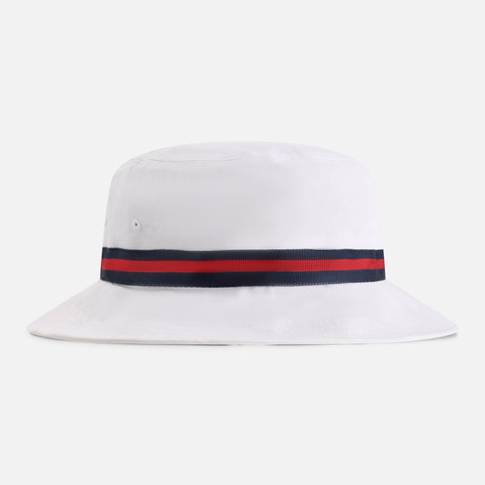 1371-WWN-2 | Color: White w/ Navy / Red / Navy Band