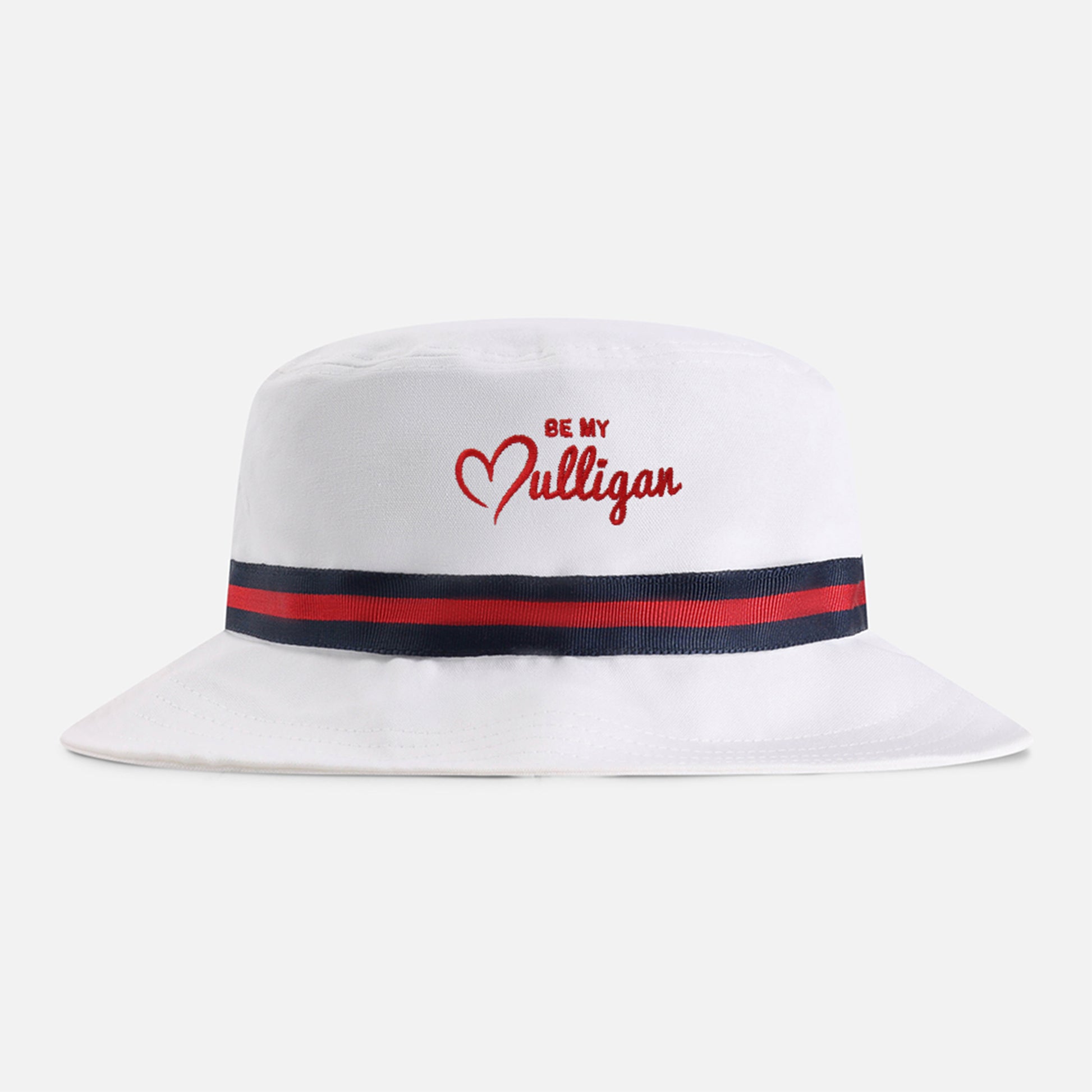 | Color: White w/ Navy / Red / Navy Band