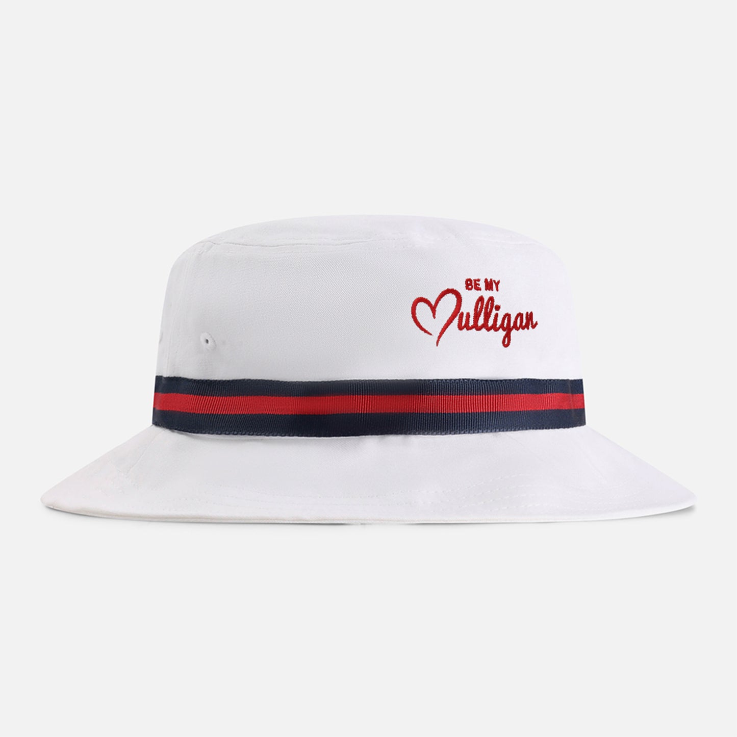 | Color: White w/ Navy / Red / Navy Band