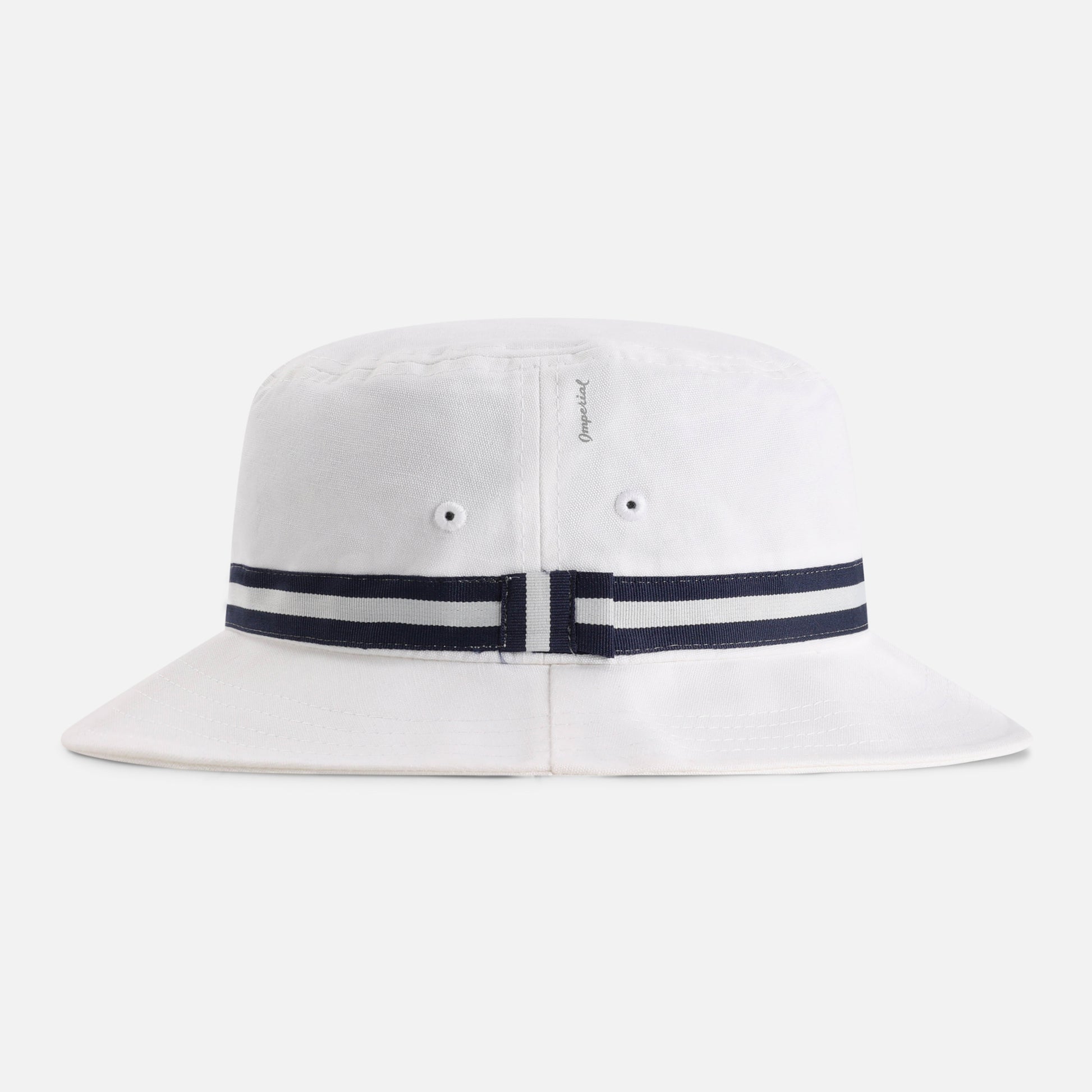 | Color: White w/ Navy / White / Navy Band