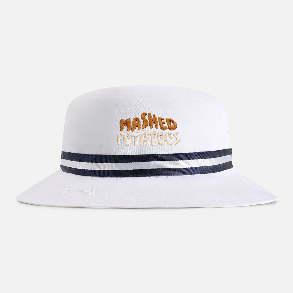 | Color: White w/ Navy / White / Navy Band