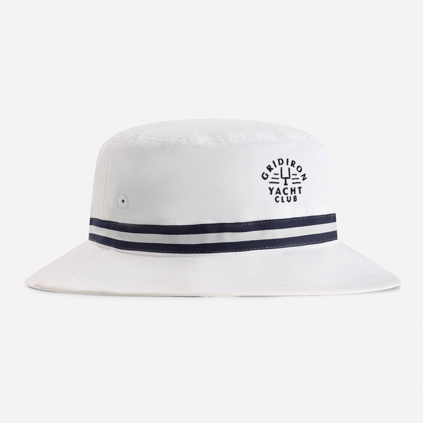 | Color: White w/ Navy / White / Navy Band