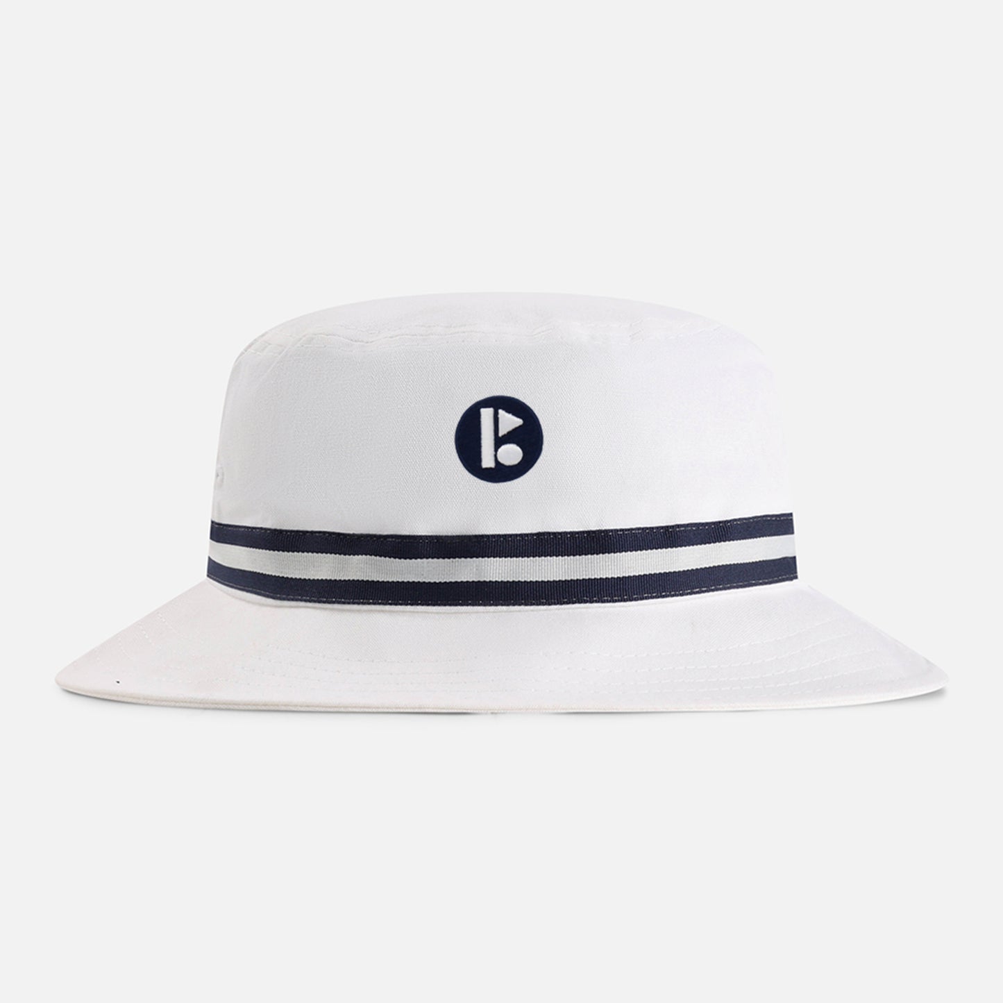 | Color: White w/ Navy / White / Navy Band