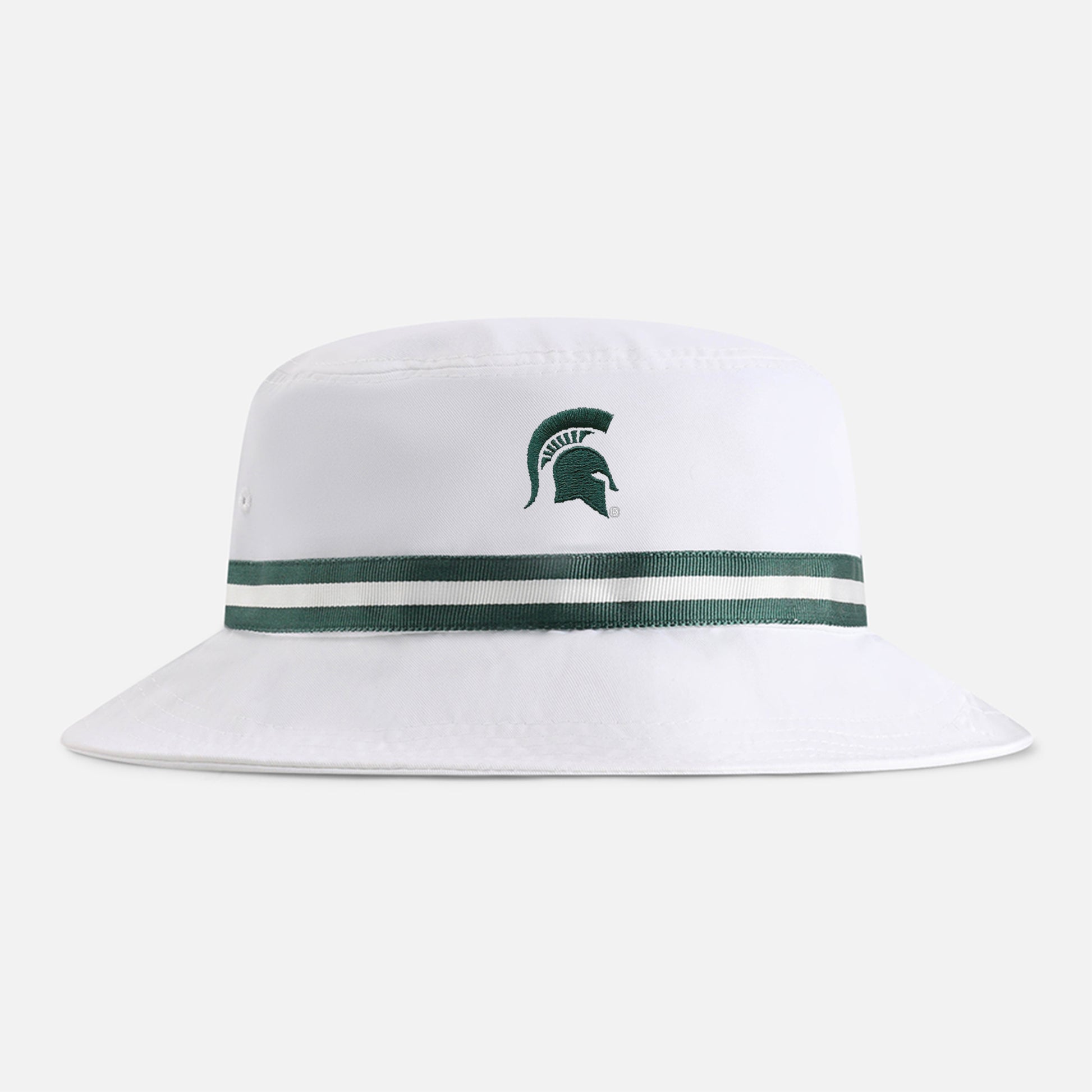 | Color: White w/ Dark Green / White / Dark Green Band