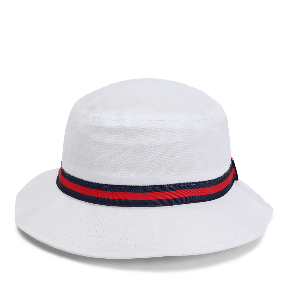 1371P-WWN-3 | Color: White w/ Navy / Red / Navy Band