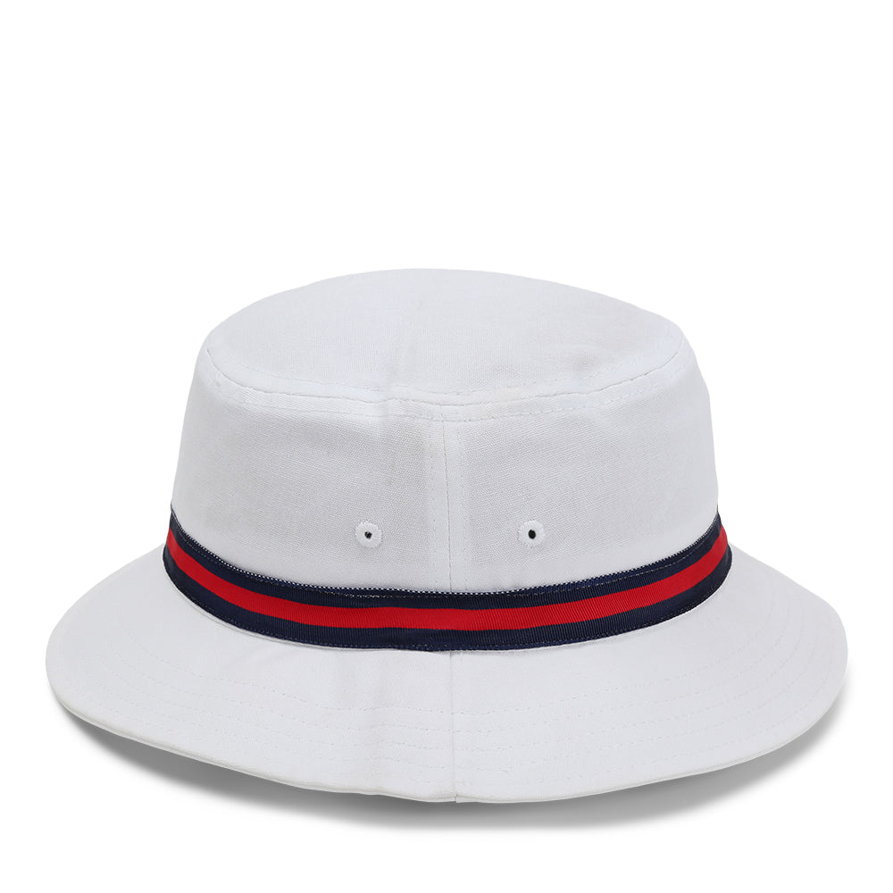 1371P-WWN-5 | Color: White w/ Navy / Red / Navy Band