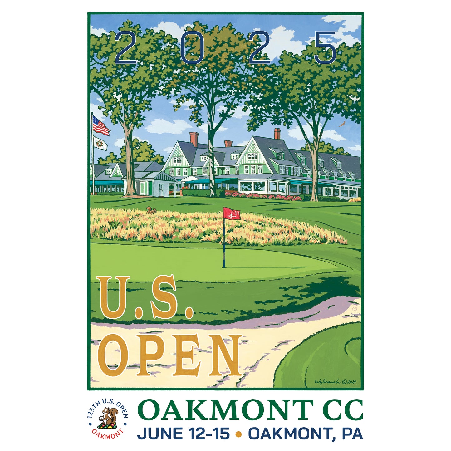 The 2025 U.S. Open Poster Shirt by Lee Wybranski