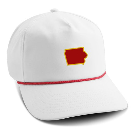 5054-A14-Iowa-RedGld | Color: White / Red