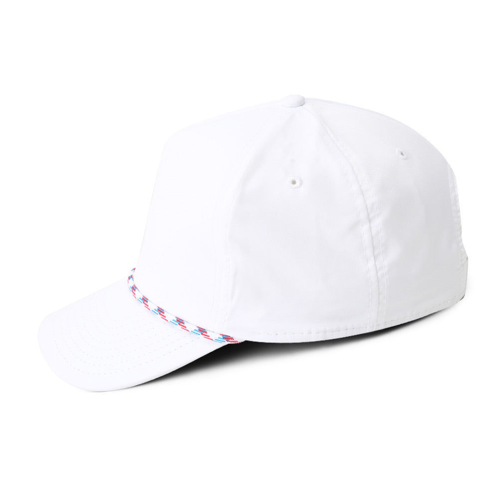 5054-AB9-4 | Color: White w/ Light Blue & Red Rope