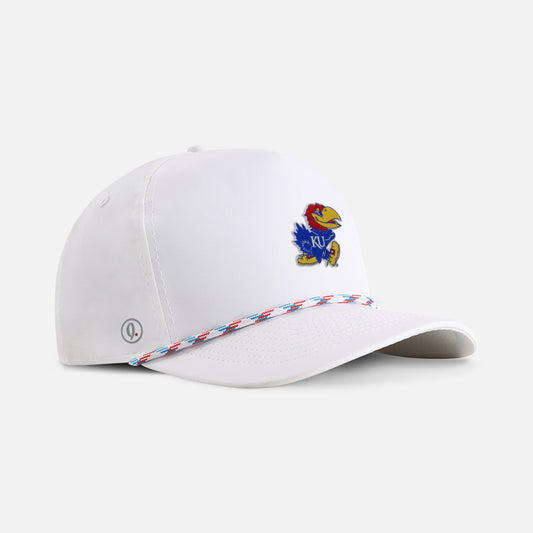 | Color: White w/ Light Blue & Red Rope