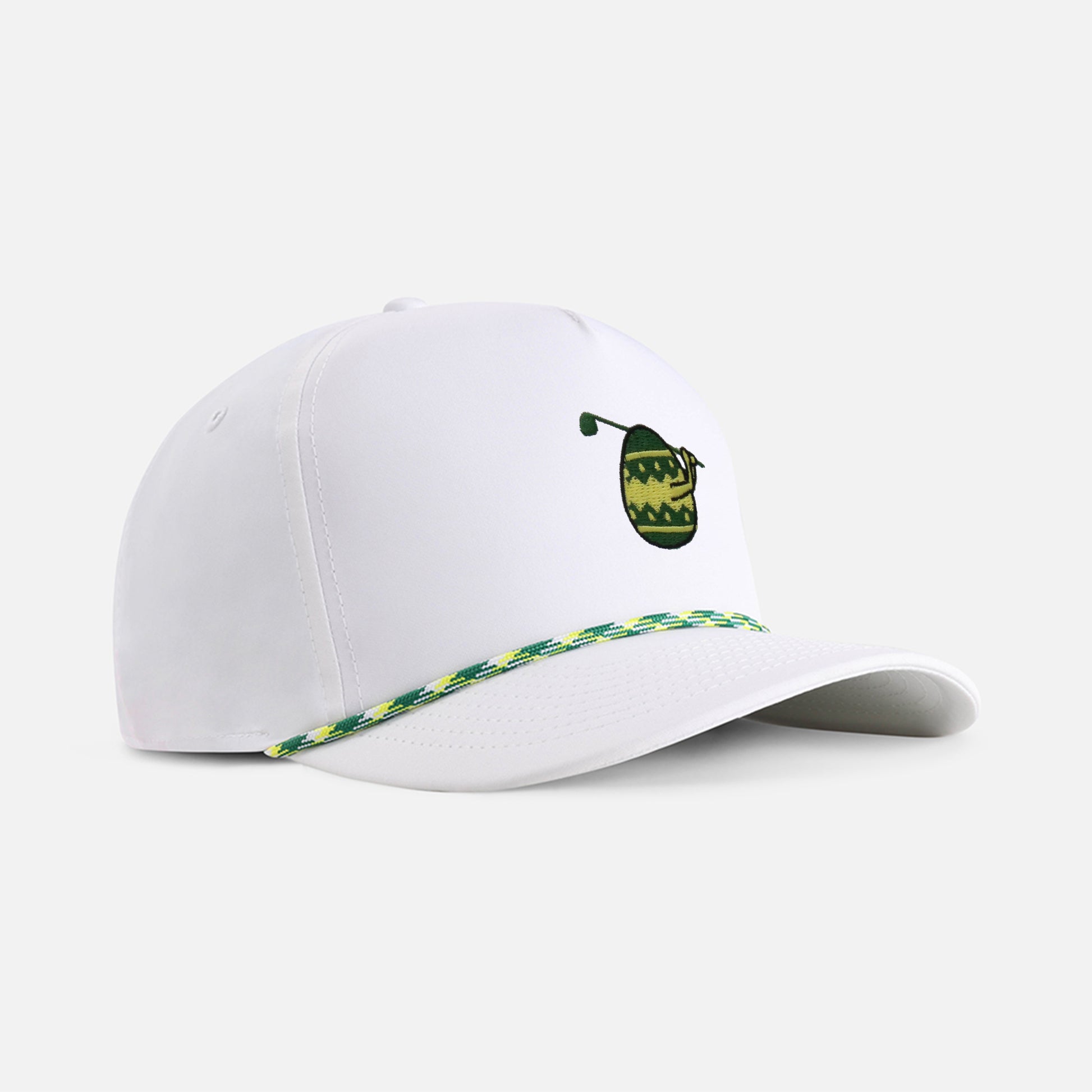 | Color: White w/ Green & Yellow Rope