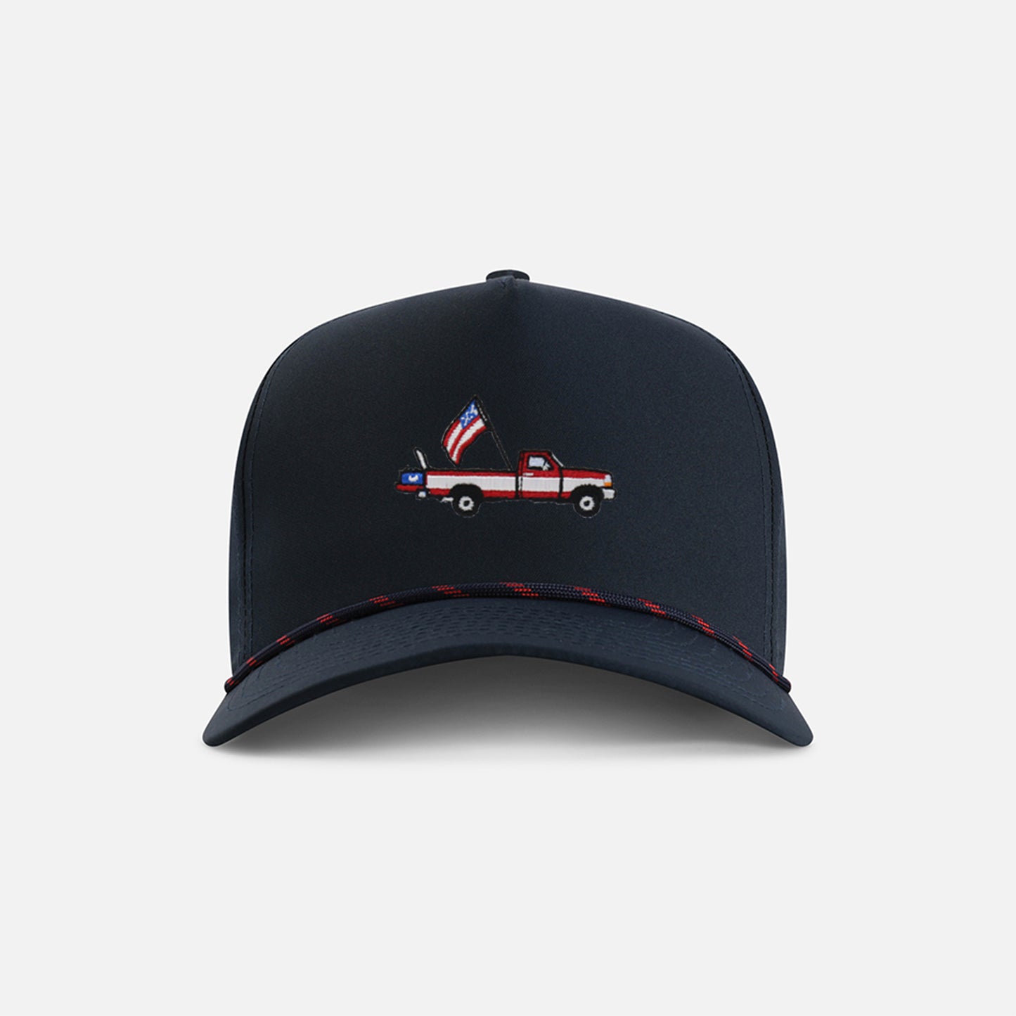 | Color: Navy w/ Red & Navy Rope