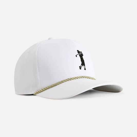 | Color: White w/ Metallic Gold Rope