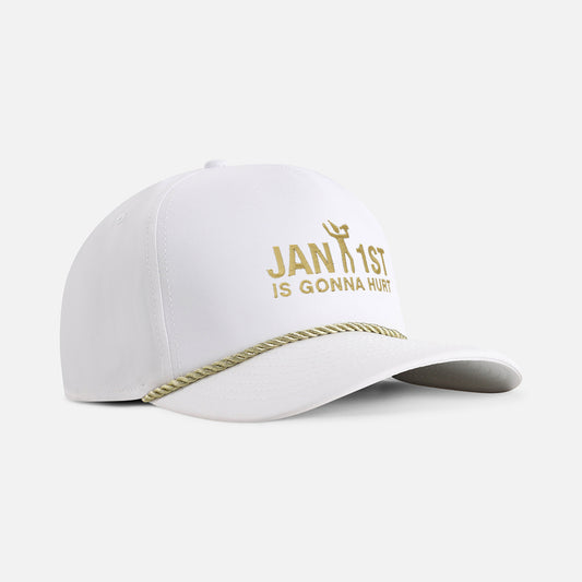 | Color: White w/ Metallic Gold Rope