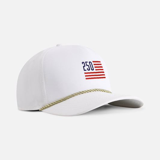 | Color: White w/ Metallic Gold Rope