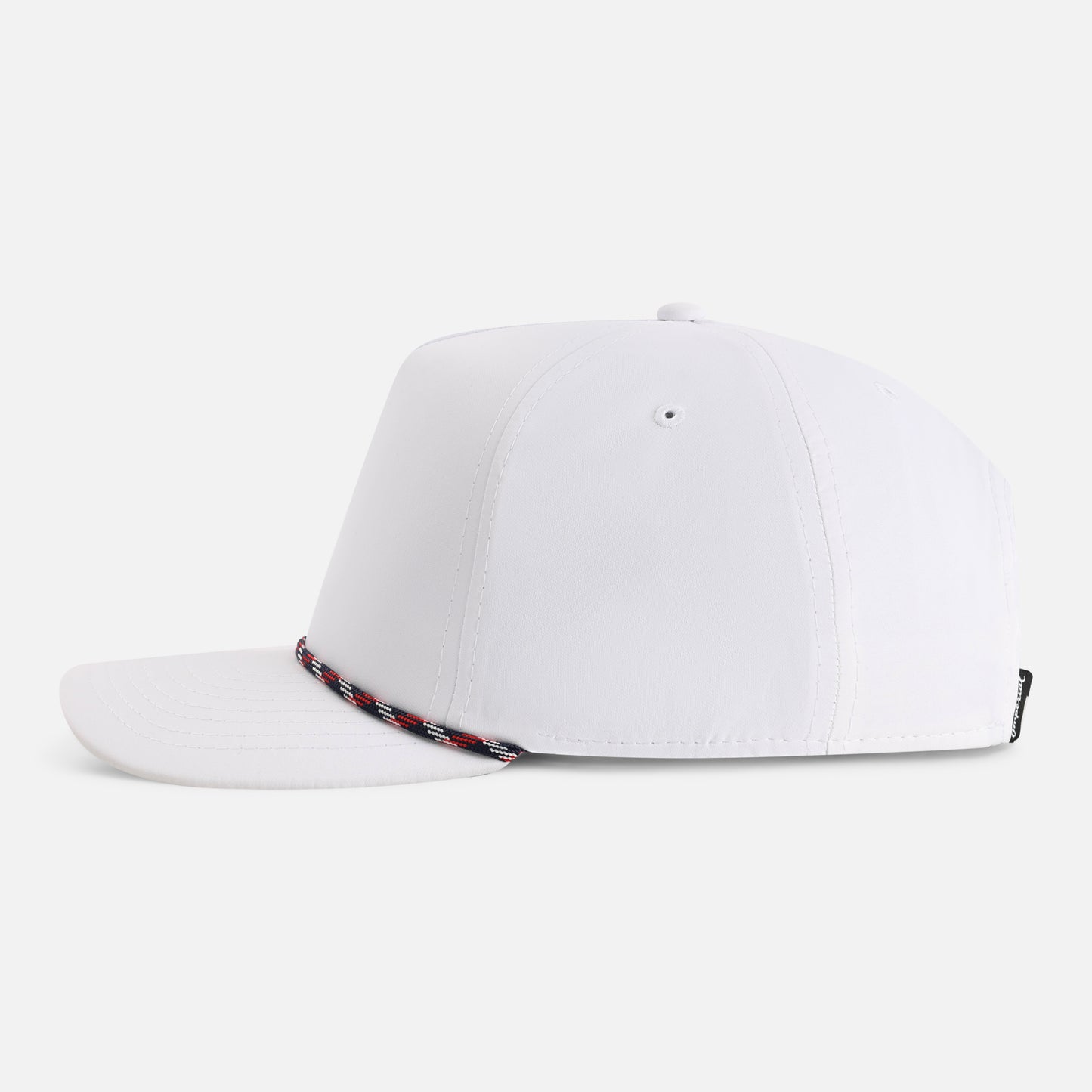 | Color: White w/ Navy-Red-White Rope