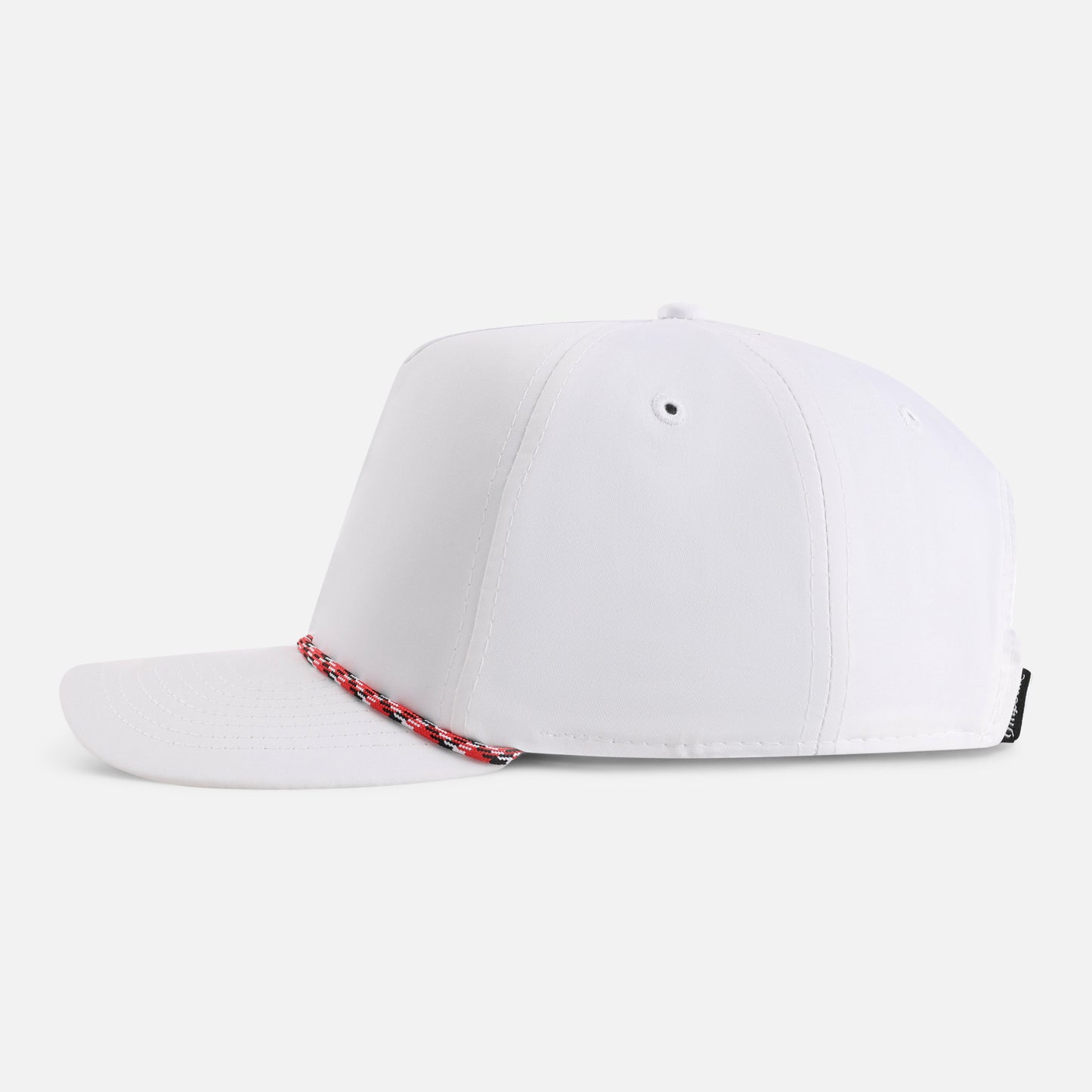 | Color: White w/ Red & Black Rope