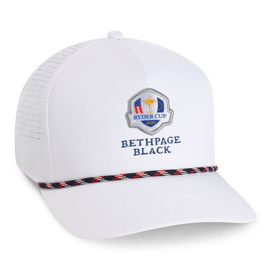 | Color: White w/ Navy-Red-White Rope