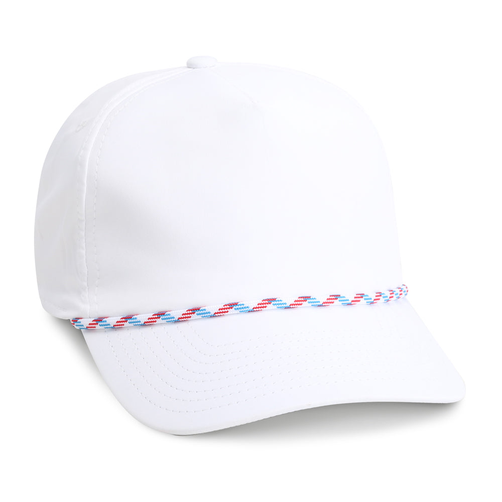 5054_AB9_quarter | Color: White w/ Light Blue & Red Rope