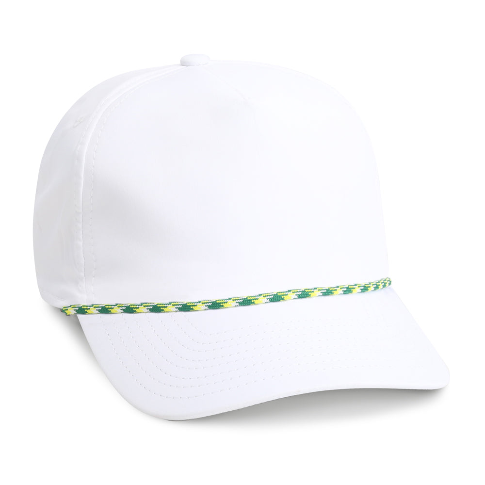 5054_AG9_quarter | Color: White w/ Green & Yellow Rope