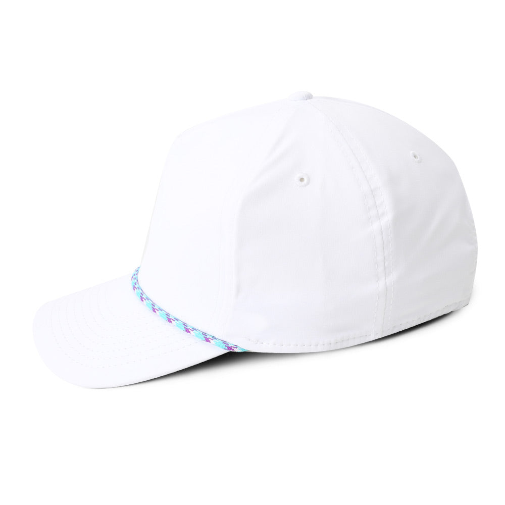 5054_AT9_left | Color: White w/ Teal & Purple Rope