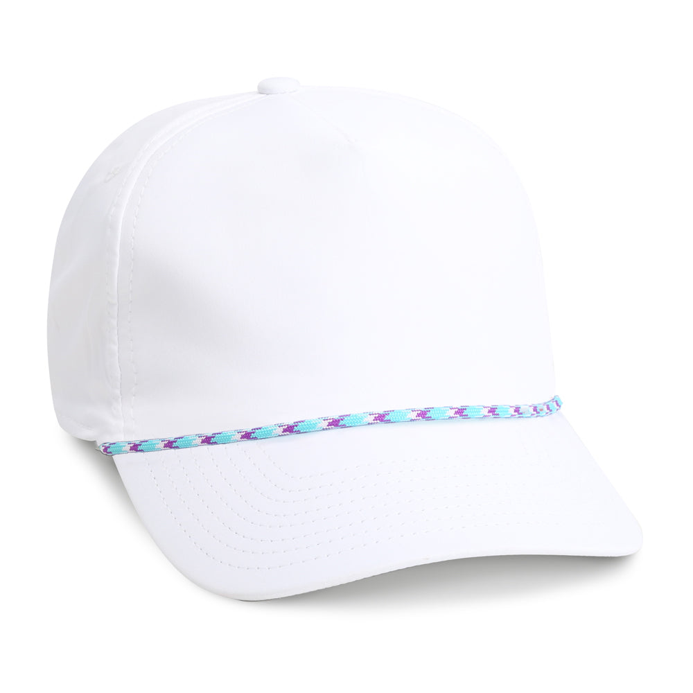 5054_AT9_quarter | Color: White w/ Teal & Purple Rope