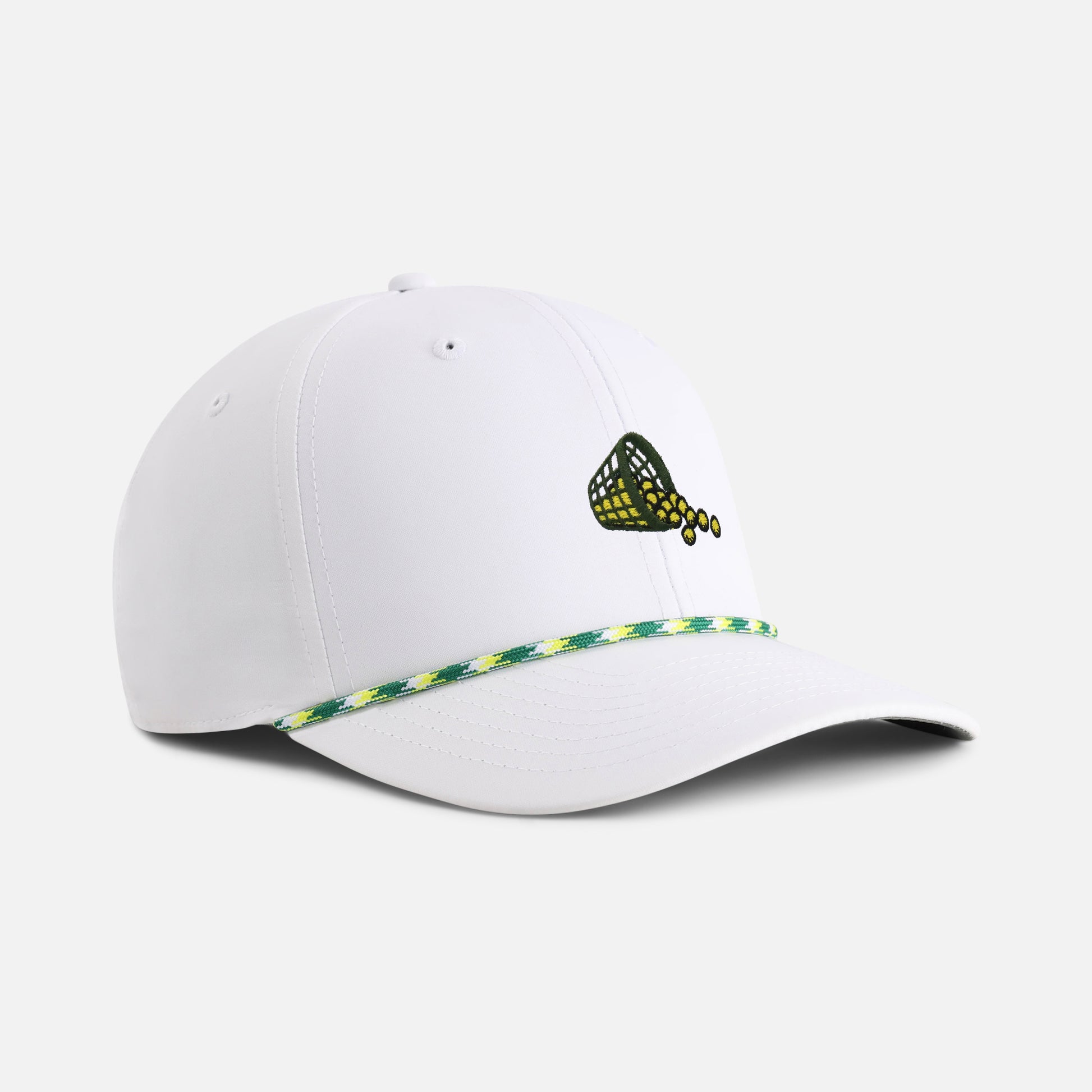 | Color: White w/ Green & Yellow Rope