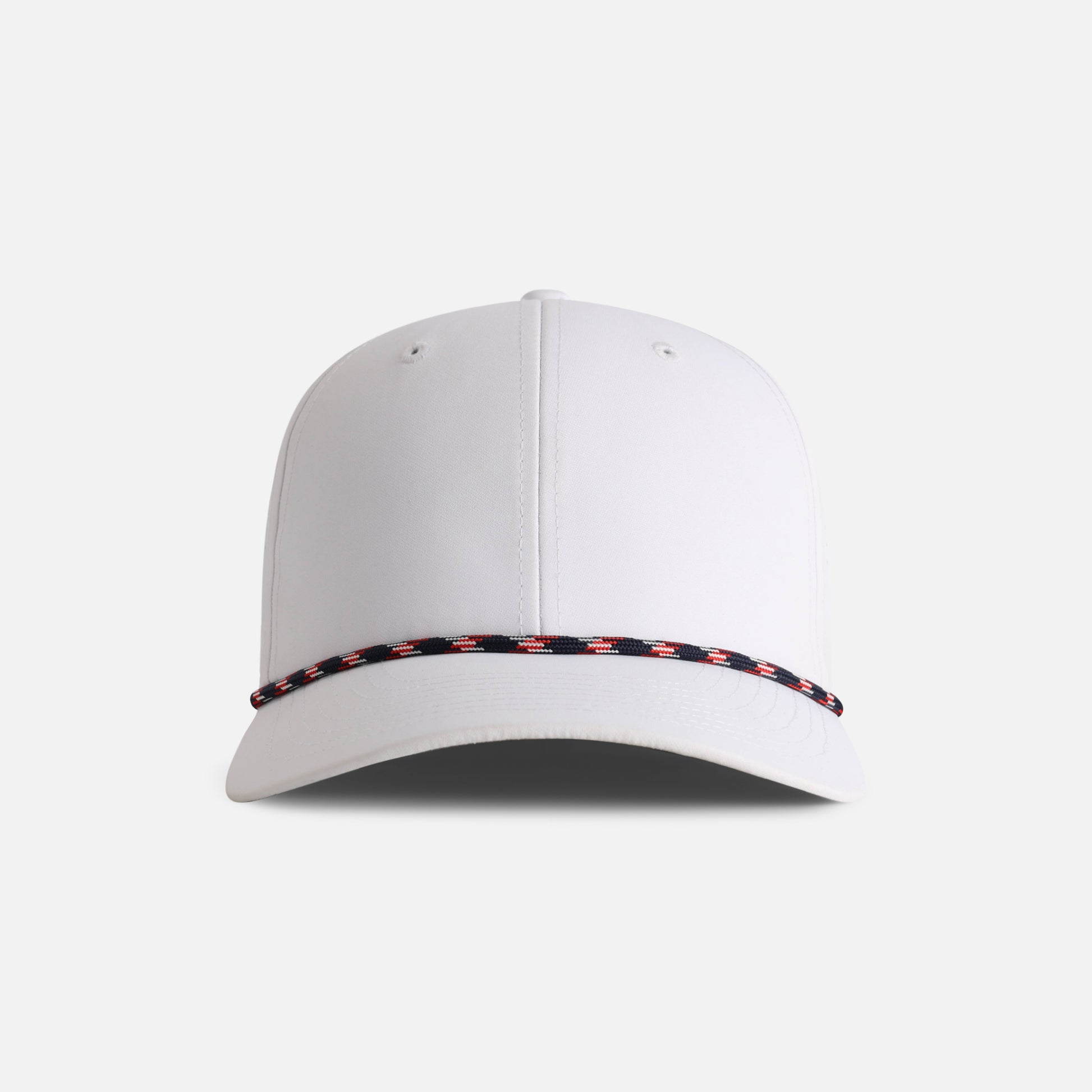 | Color: White w/ Navy-Red-White Rope