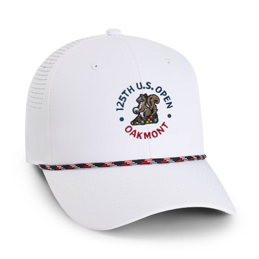 | Color: White w/ Navy-Red-White Rope