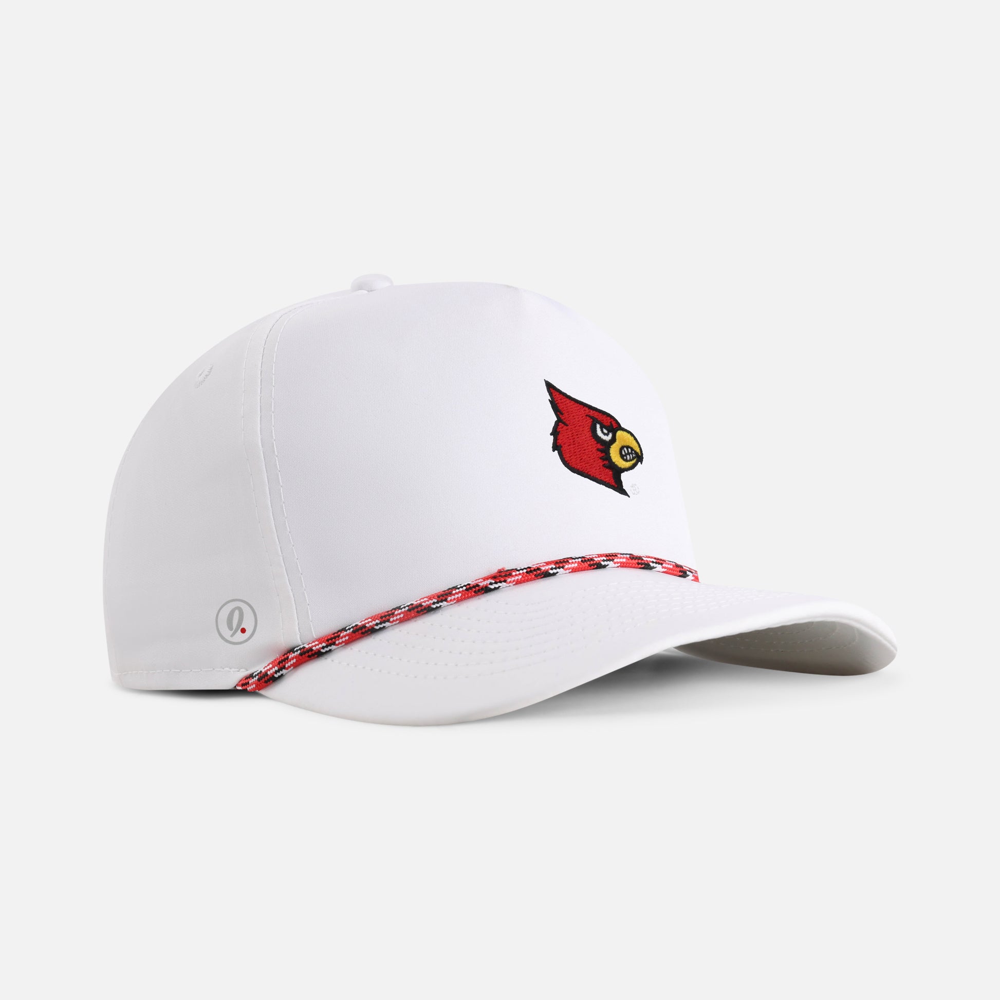 | Color: White w/ Red & Black Rope