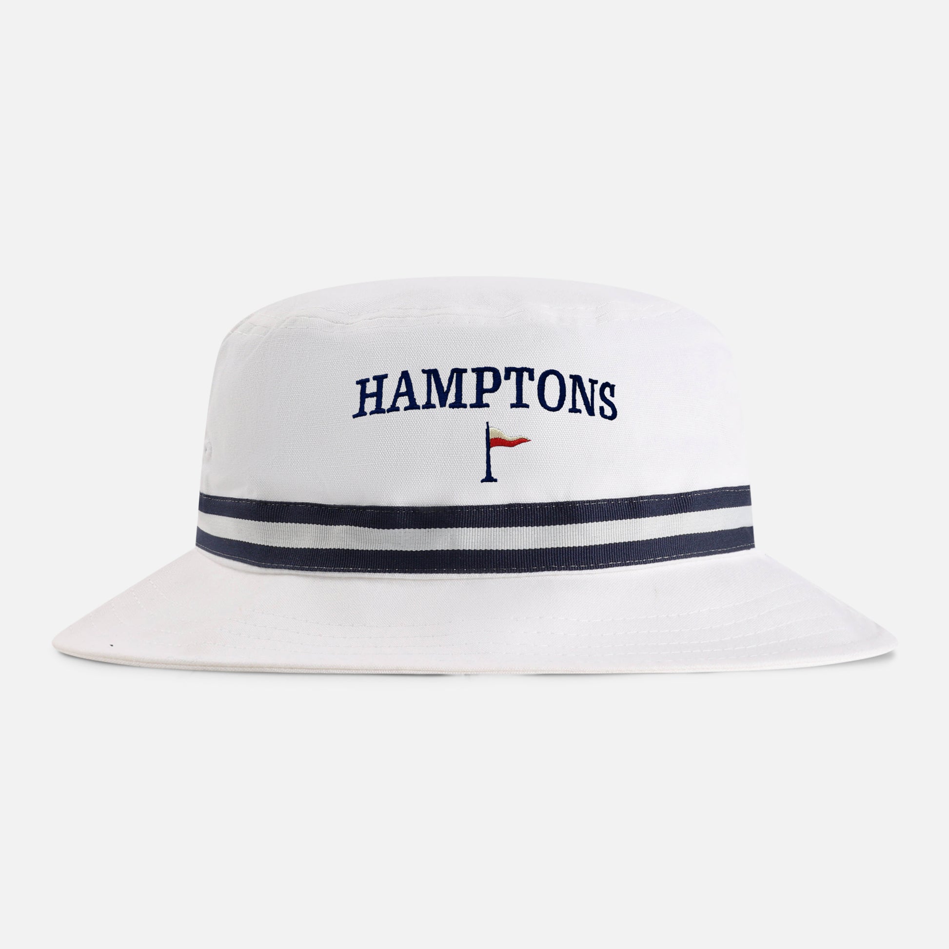 | Color: White w/ Navy / White / Navy Band