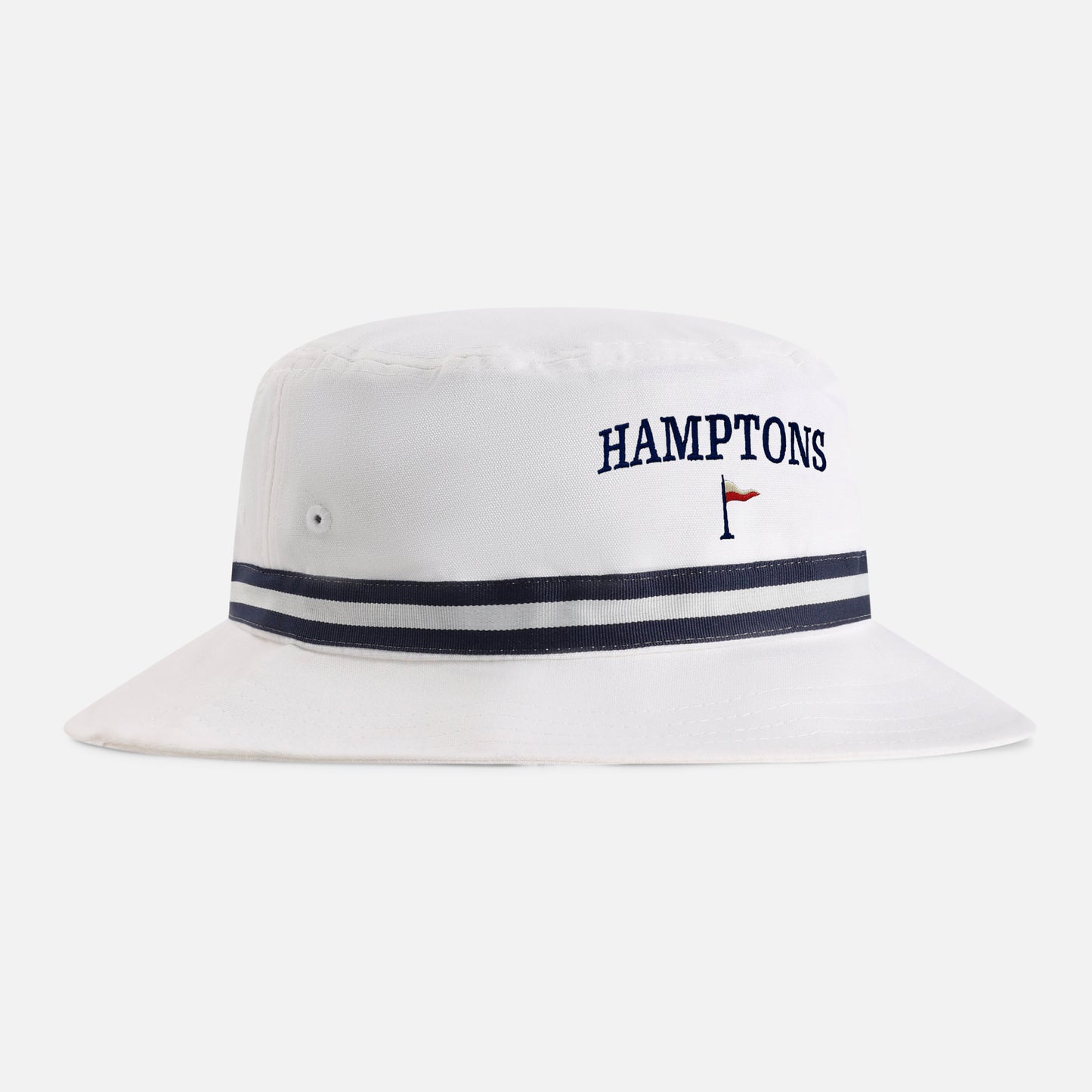 | Color: White w/ Navy / White / Navy Band