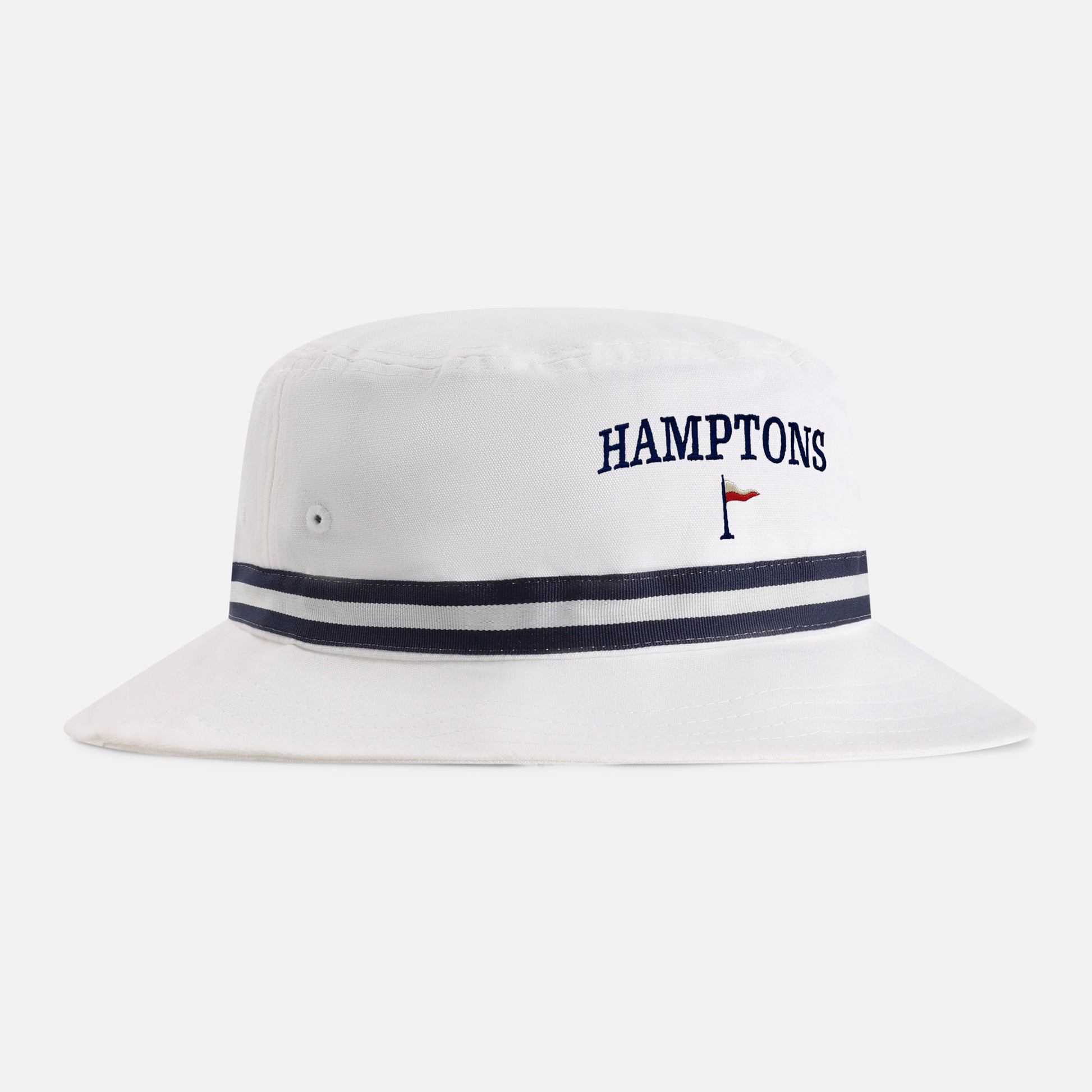| Color: White w/ Navy / White / Navy Band