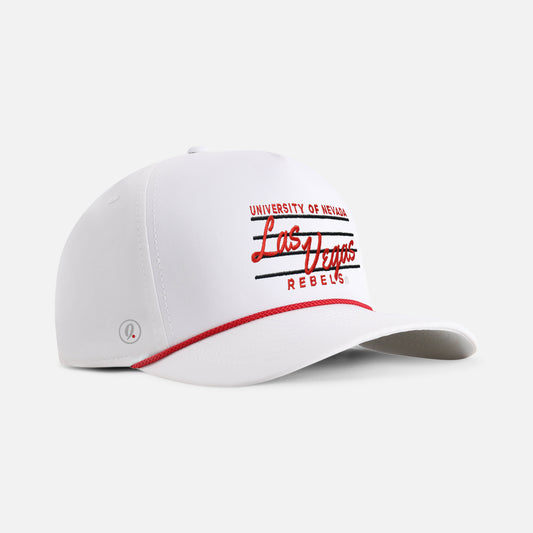 | Color: White w/ Red & Black Rope