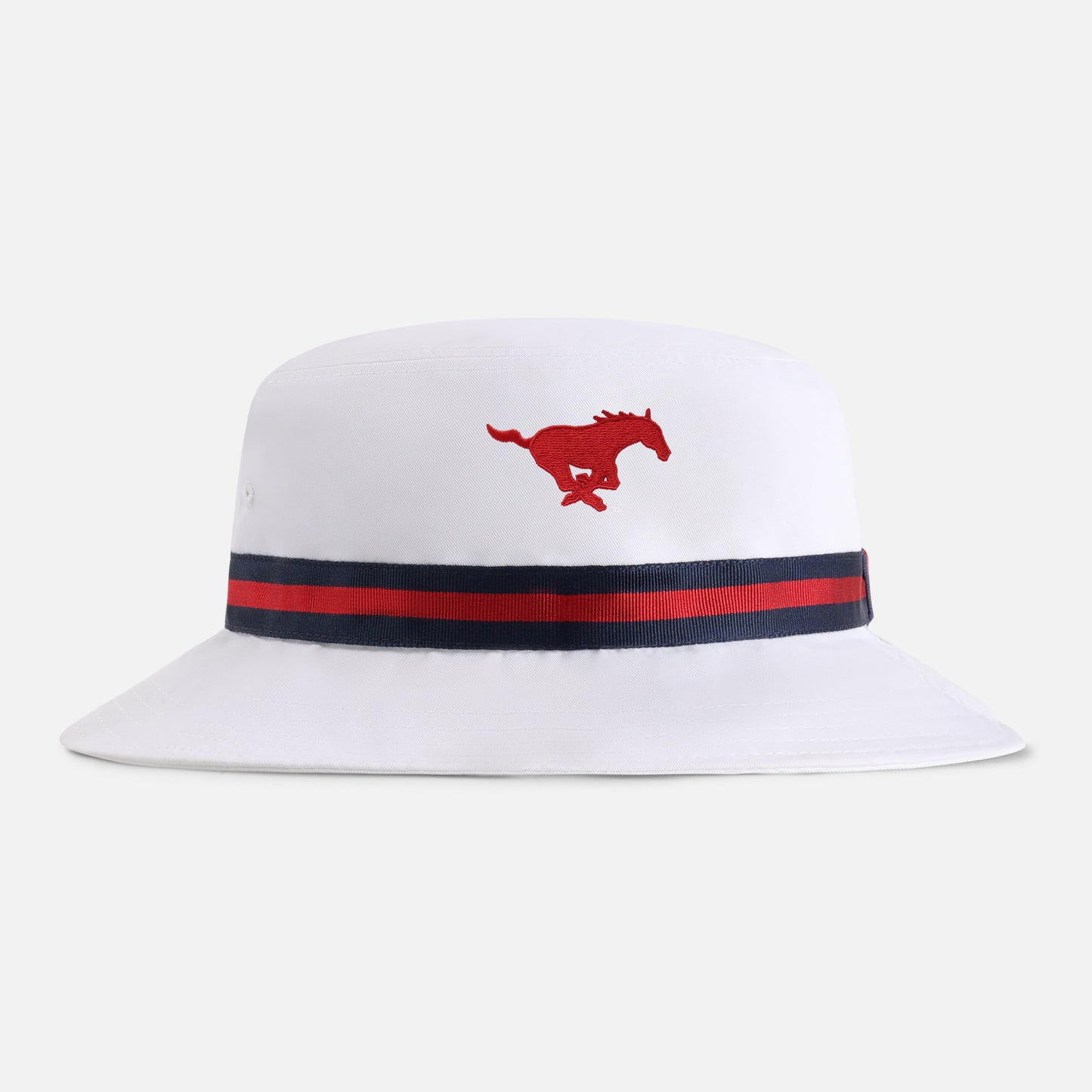 | Color: White w/ Navy / Red / Navy Band